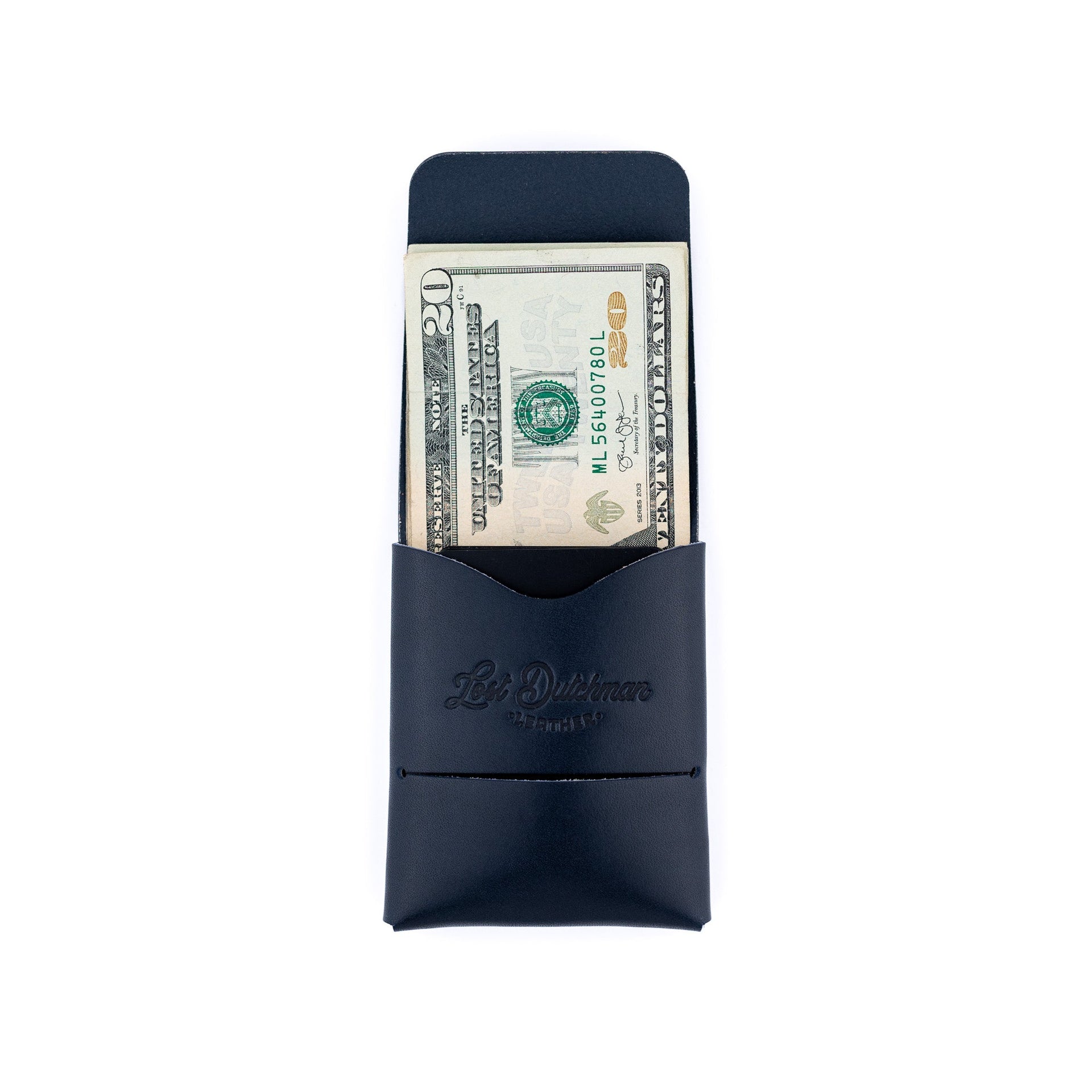The Franklin Minimalist Full-Grain Leather Wallet in Navy