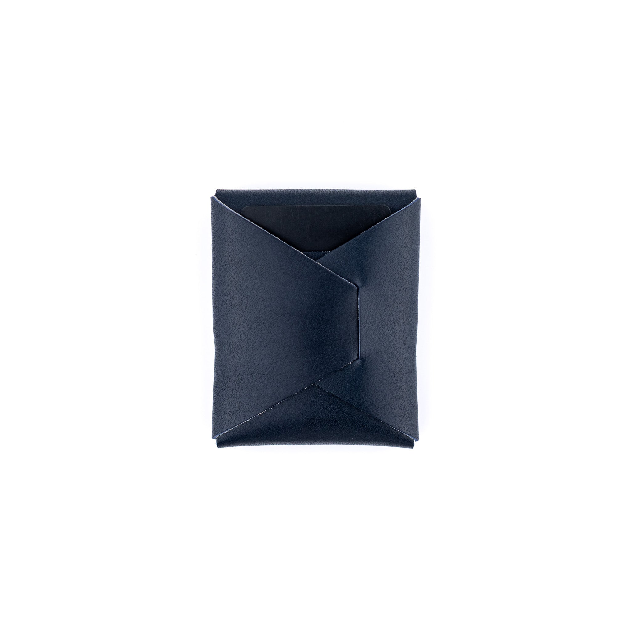 The Franklin Minimalist Full-Grain Leather Wallet in Navy