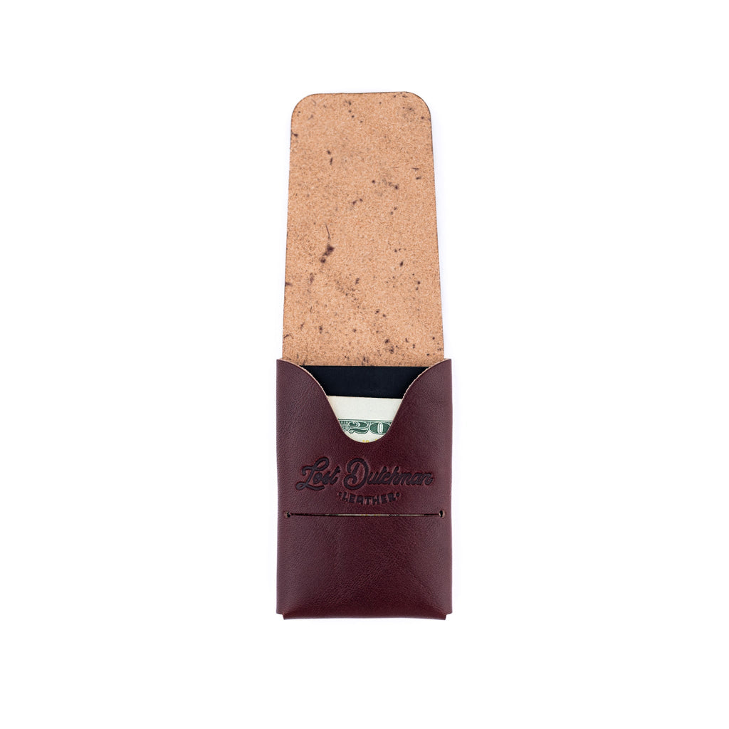 The Mini Franklin Minimalist Leather Wallet - Burgundy
