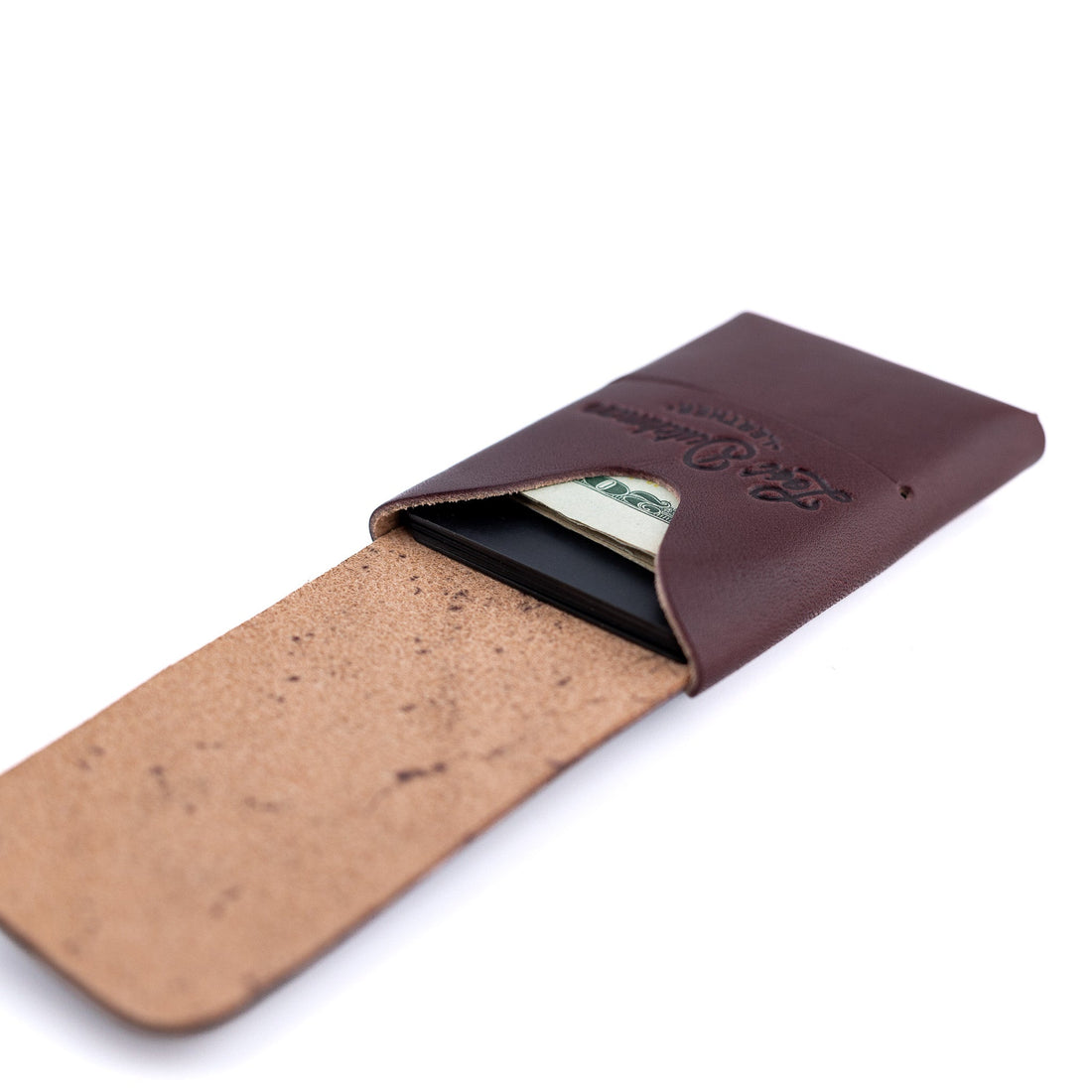 The Mini Franklin Minimalist Leather Wallet - Burgundy