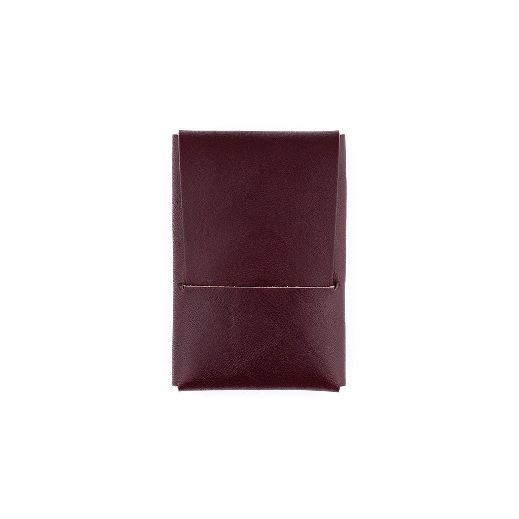 The Mini Franklin minimalist burgundy leather wallet