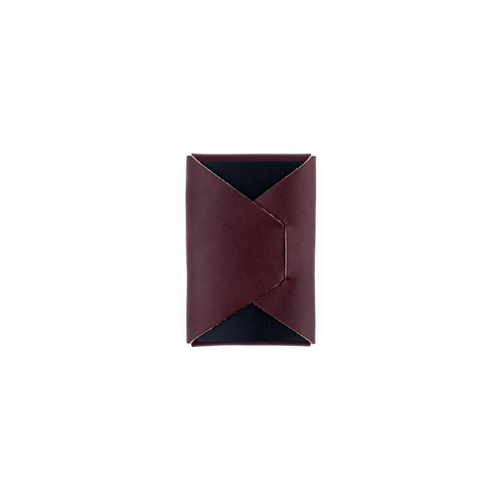 The Mini Franklin Minimalist Leather Wallet - Burgundy