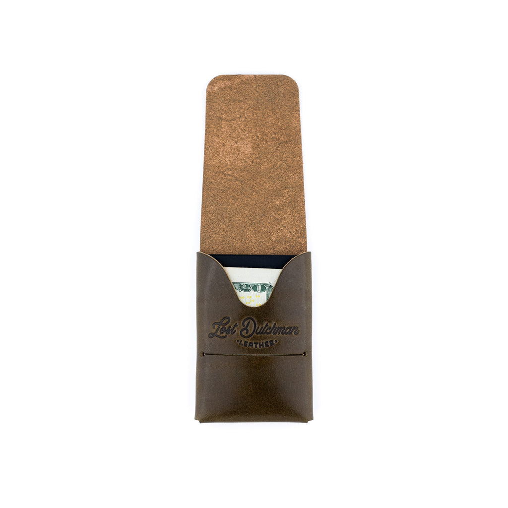 The Mini Franklin Minimalist Leather Wallet - Olive