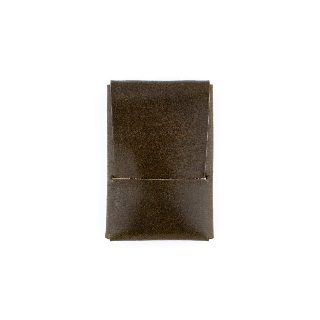 The Mini Franklin minimalist olive green leather wallet