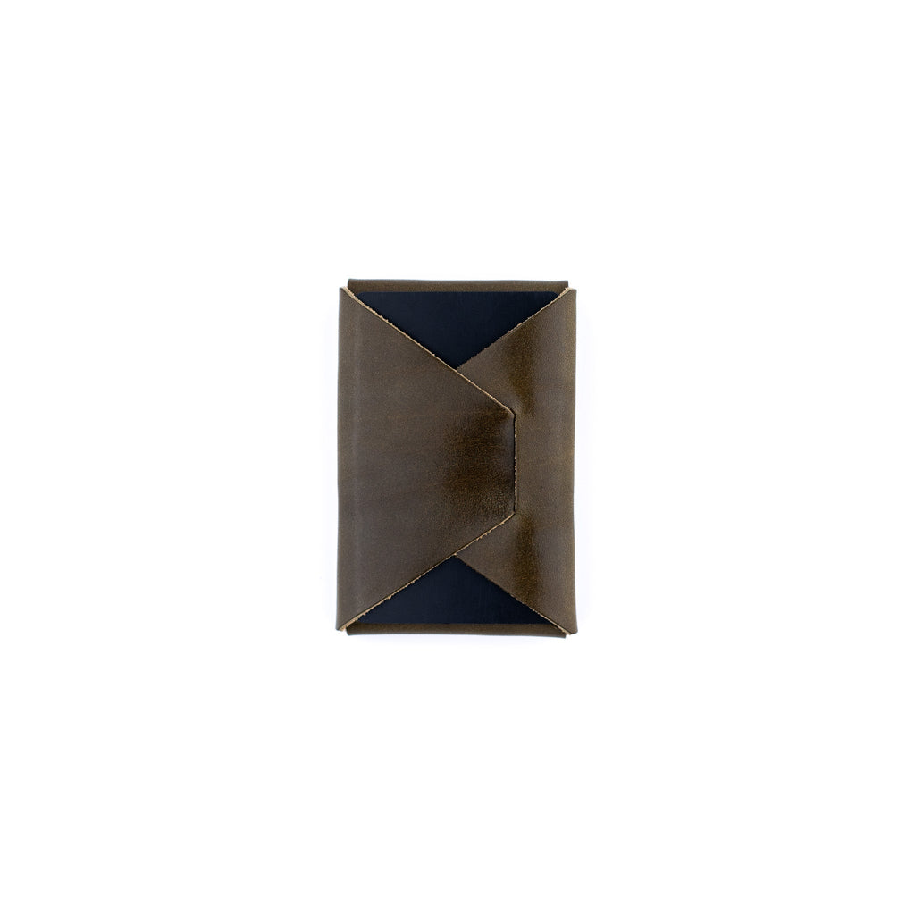 The Mini Franklin Minimalist Leather Wallet - Olive