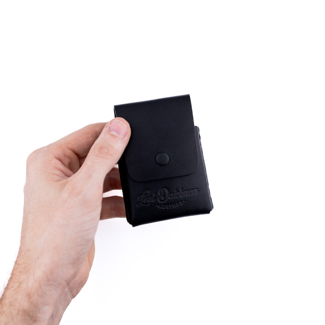 The Snap Finn Minimalist Leather Cardholder Wallet – Black