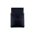 Black Thin Finn full-grain leather card holder showing slim profile and hand-stitched Tiger Thread detail.