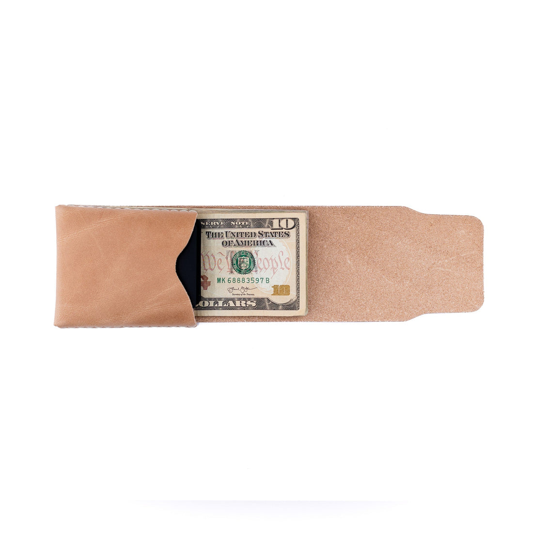 The Cash Finn Minimalist Leather Cash & Card Wallet in Russet