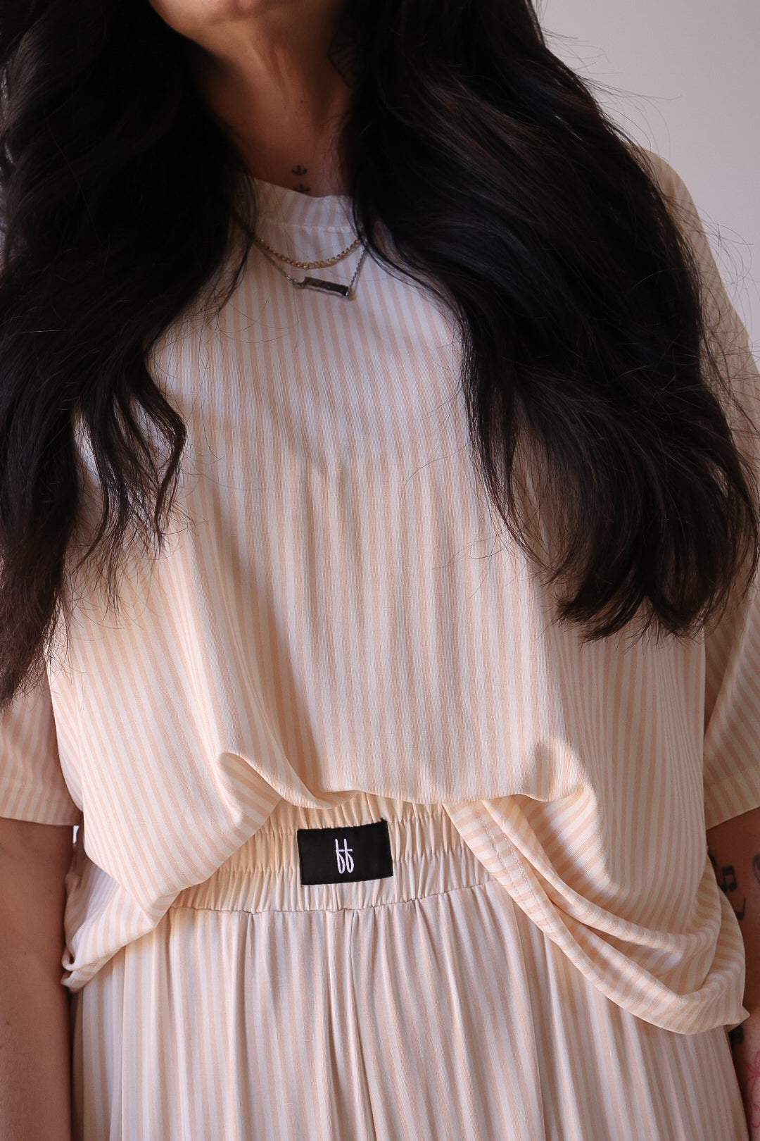 Women's Boxy Tee Lounge Set – Sadie Stripe