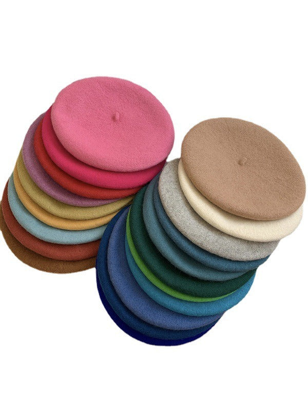 Vibrant Wool Blend Beret Retro Harajuku Style Painter Hat - Image 14