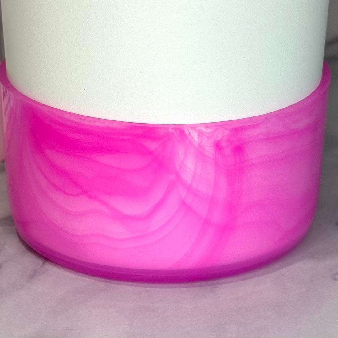 Clear Marble Tinted Hot Pink  Boot