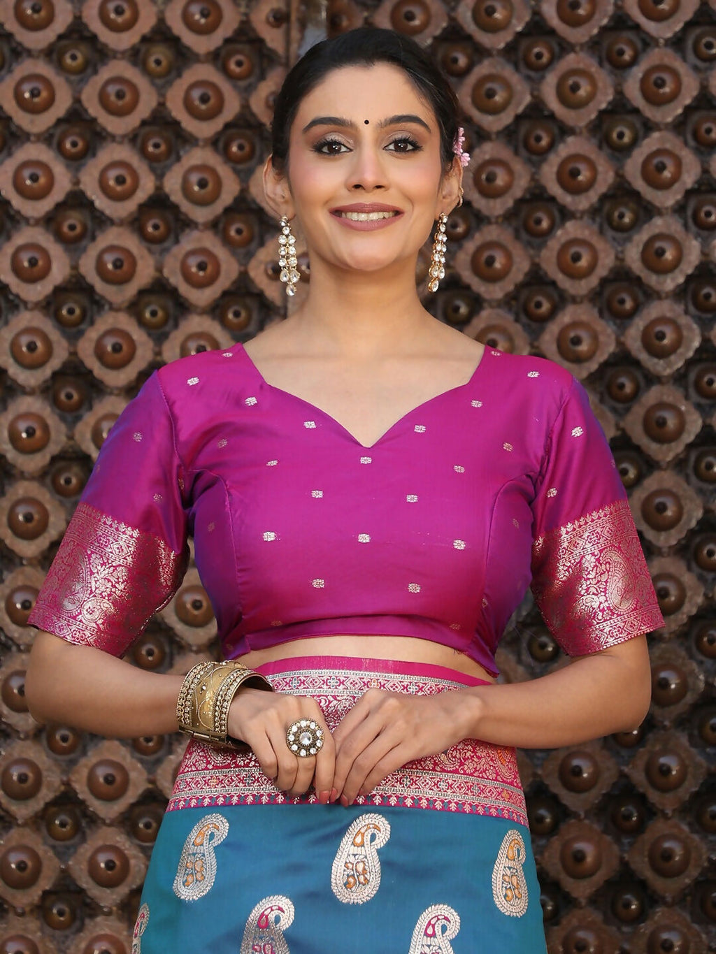 Shree Shyam Fashion Sky Blue Silk Saree