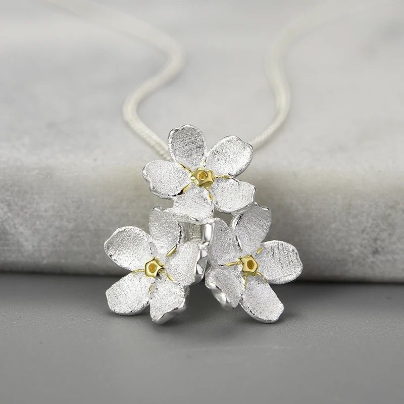 Forget Me Not Necklace – Silver Chain