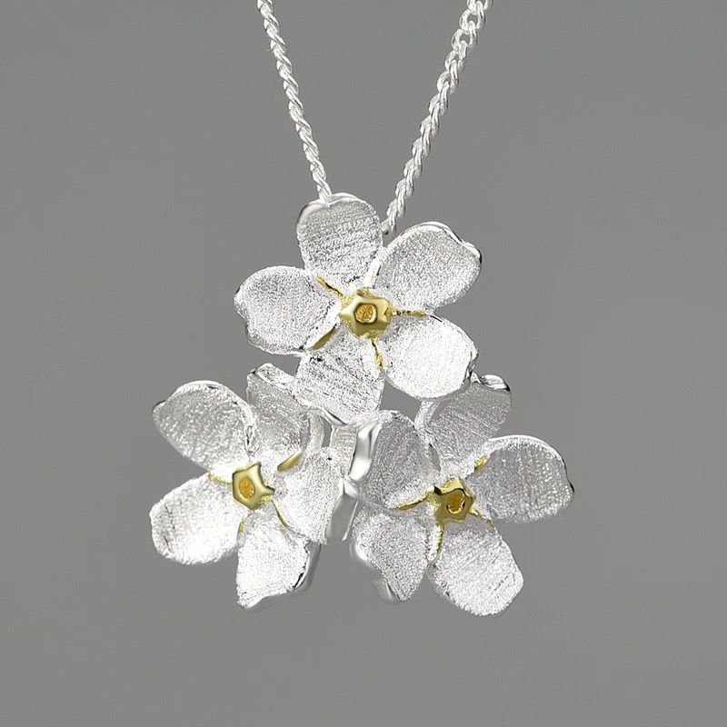 Forget Me Not Necklace – Silver Chain