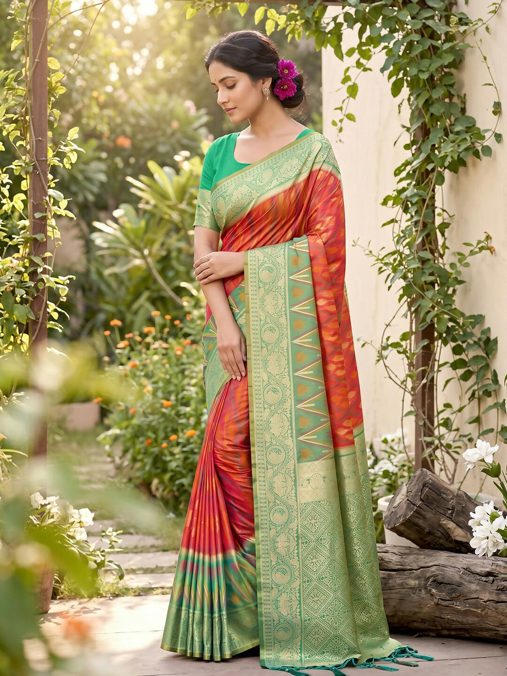 Mustard Soft Silk Saree with Matching Blouse Piece