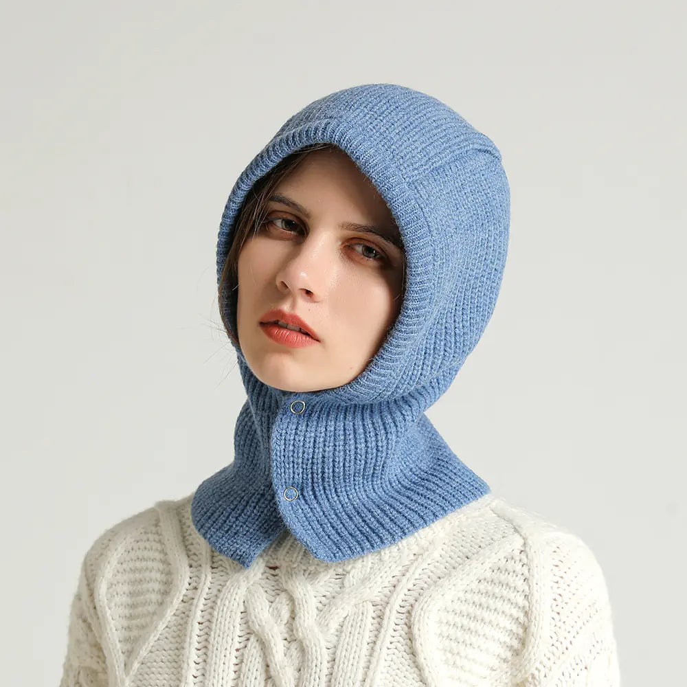 Women's Winter Knitted Cap and Warm Scarf Set
