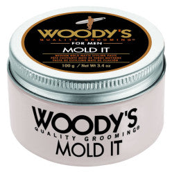 3.4oz container of Woody's Mold It Styling Paste for men