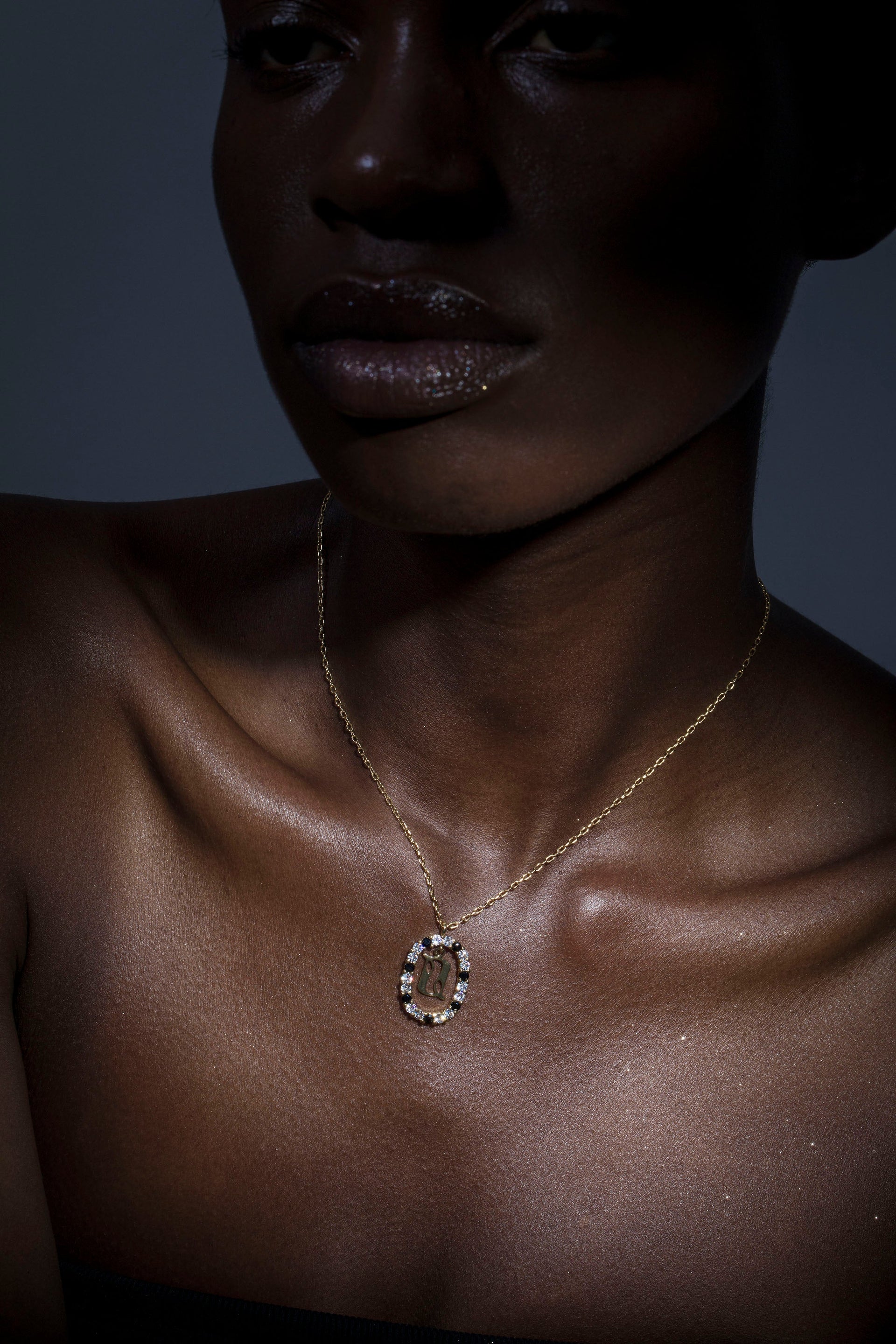 Armenian Alphabet Initial Necklace – Gold-Plated with Zircon