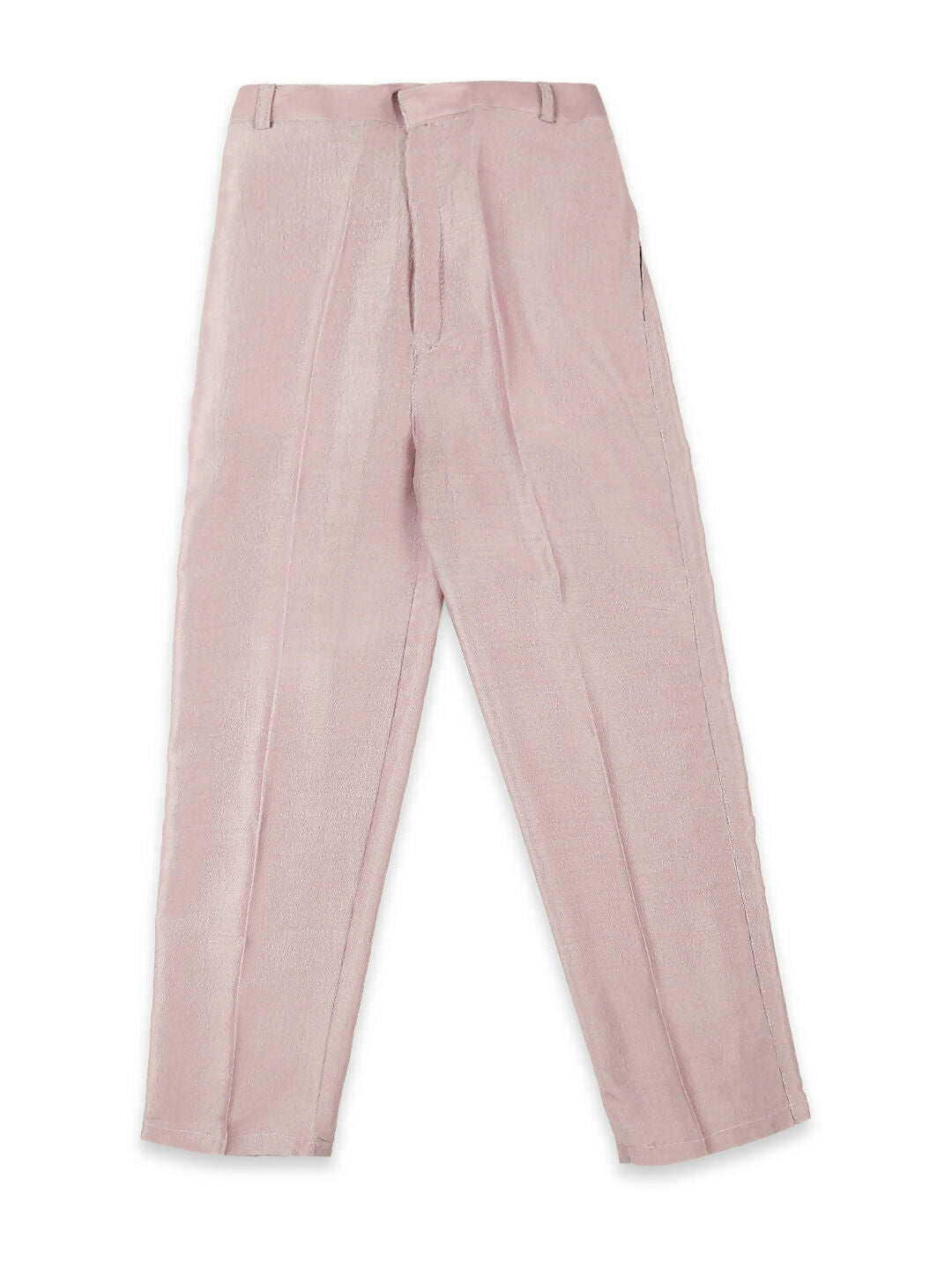 Boys Pink Embroidery Sequence Kurta Pyjama Set with Nehru Jacket
