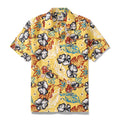 Men's 1940s vintage style camp collar shirt in 100% cotton