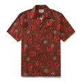 Men's short sleeve Hawaiian shirt featuring a vibrant rose print pattern