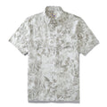 1920s vintage inspired Hawaiian shirt in gray with tropical plant print