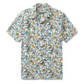 Men's BohoZebra Hawaiian shirt with hand-drawn zebra and botanical print