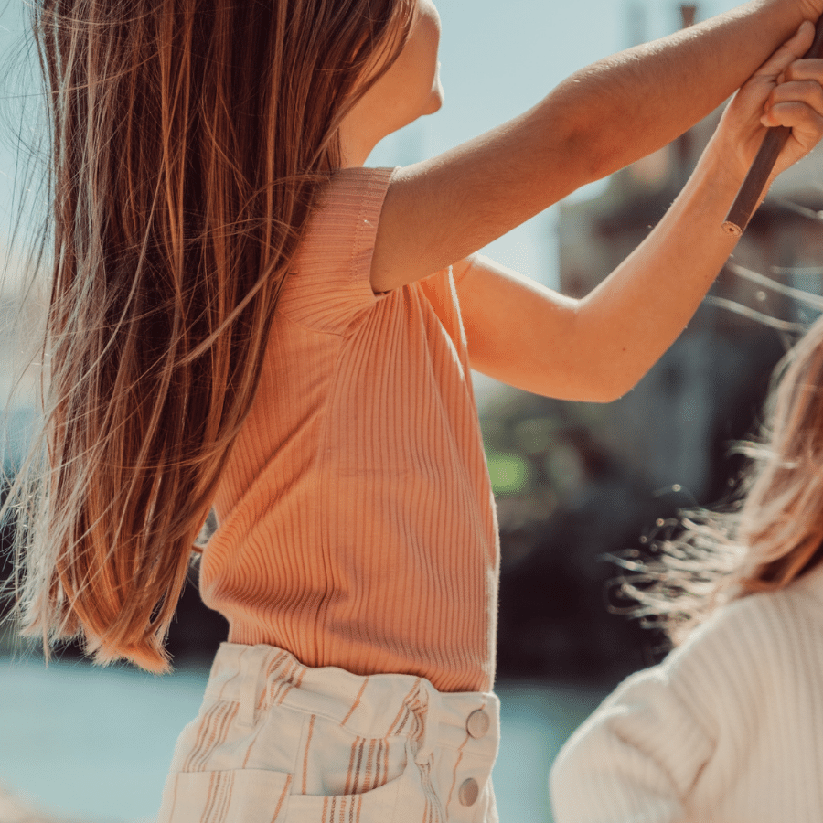 Rose Stripe Denim Skirt for Kids | Summer