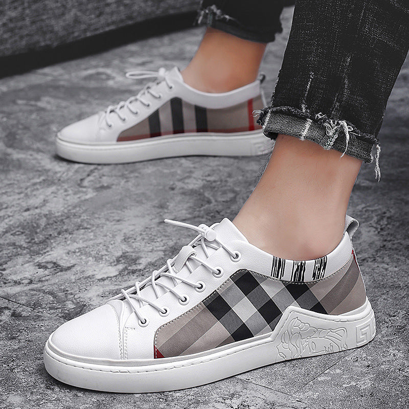 Men's Black PU Leather High Top Sneakers Casual Walking Shoes