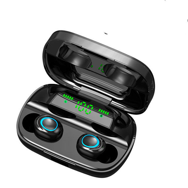 STEVVEX 3500mAh LED Bluetooth Wireless Earphones Headphones Earbuds TWS Touch Control Sport Headset Noise Cancel Earphone Headphone