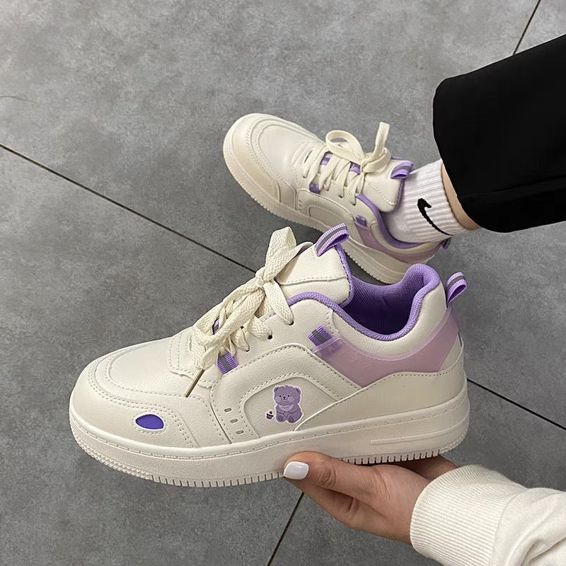 Fashion Spring Womens Sneakers Lace Up Casual Shoes Breathable Comfortable Women's Casual Flats Elegant Soft Walking Sneakers Elegant Soft Design