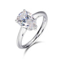 Timeless 925 Silver Pear Moissanite Ring