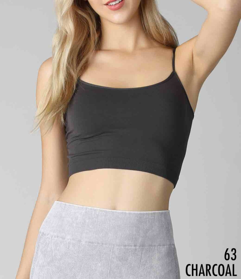 Spaghetti Strap Bra Top in Knit Jersey