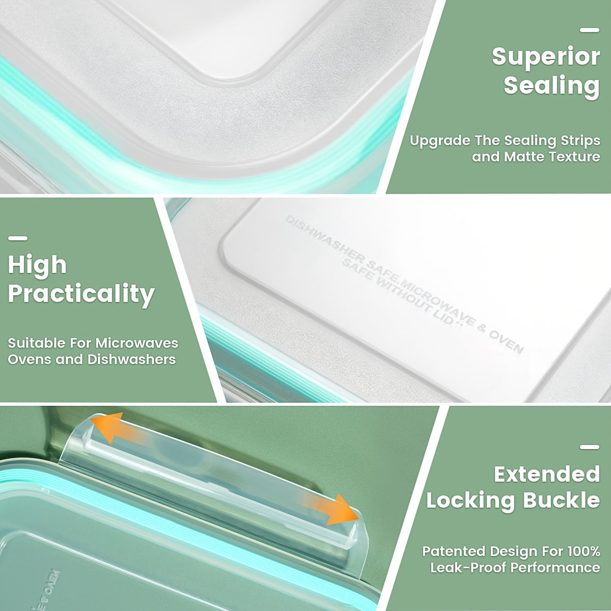 16-Piece Glass Food Storage Set with Airtight Lids for Kitchen