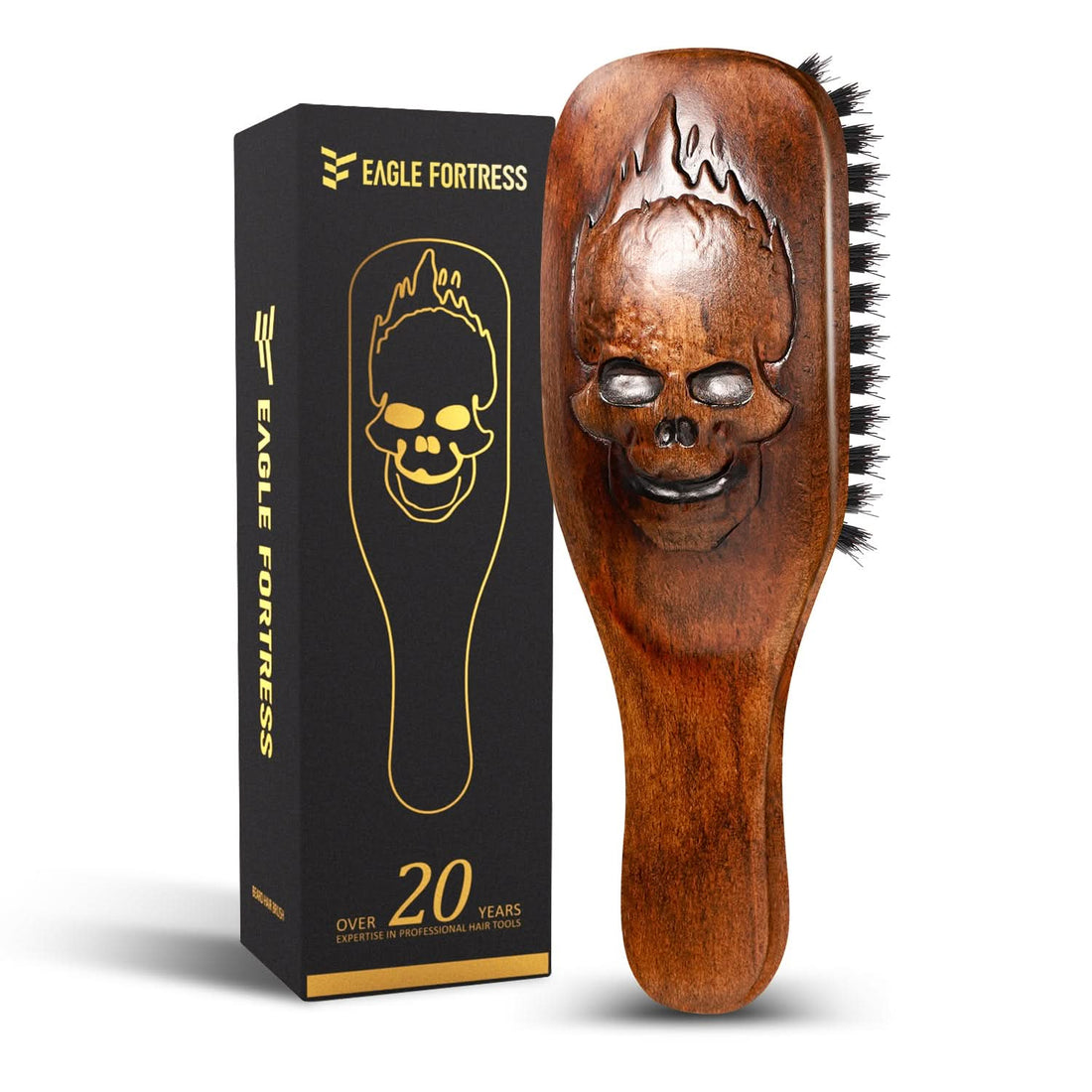 Professional Eagle Fortress Inferno Styler military-style brush for beard and hair maintenance