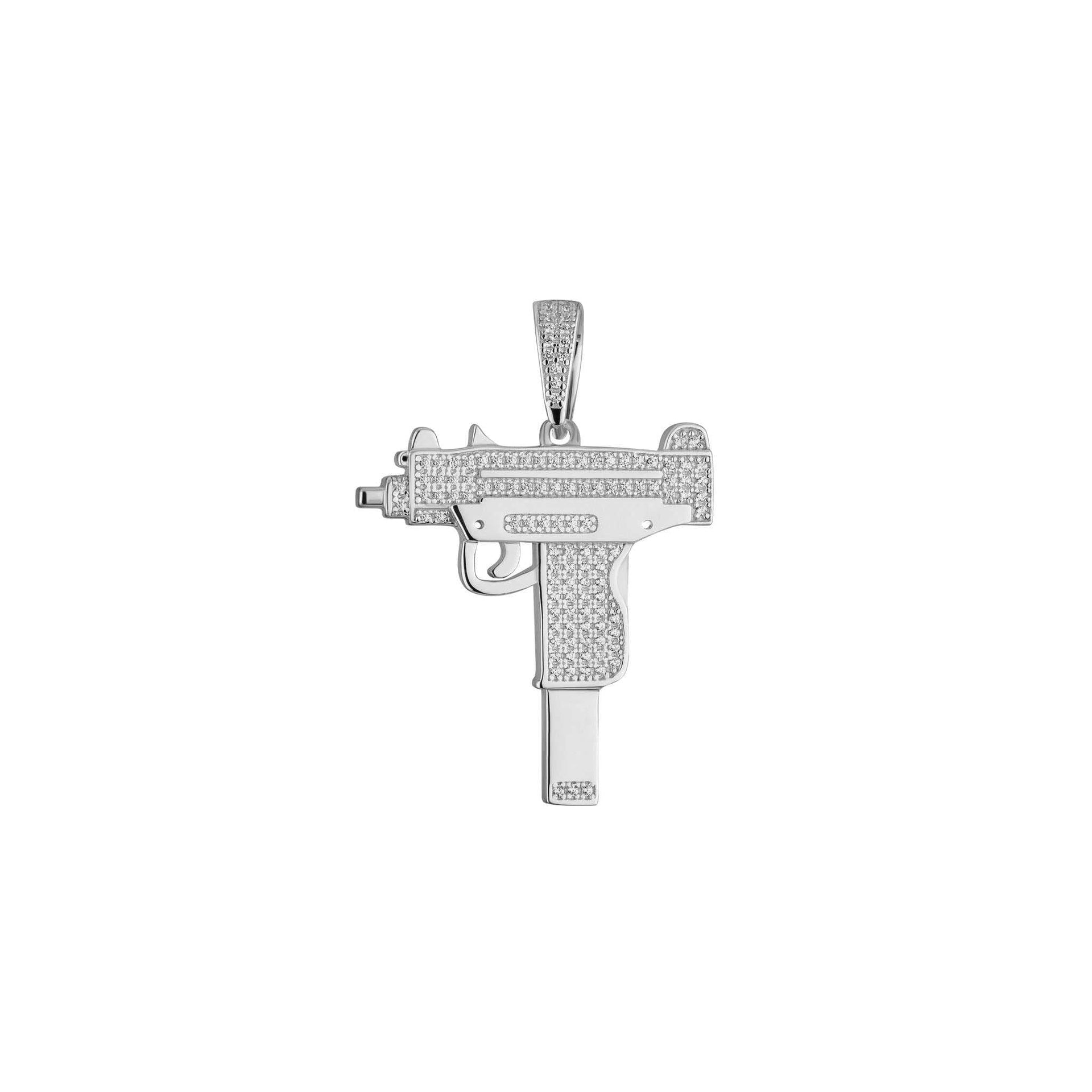 Uzi Pendant 925 Sterling Silver