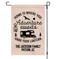Home Is Where You Adventure Awaits Personalized Custom Camping Garden Flag H186
