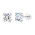 Classic Sterling Silver Moissanite Stud Earrings