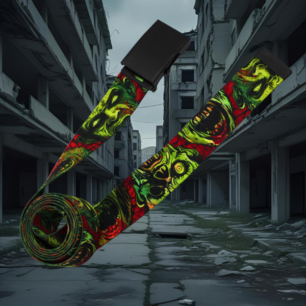 Zombie Print Webbing Belt Apocalypse Chic Horror Fashion