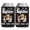 Personalized The Dogfather Can Cooler | Custom Dog Photo Can Holder | Gift for Dad | Father's Day Gift Idea 682464