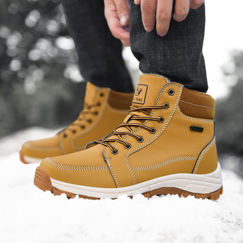 Waterproof Men's Winter Snow Boots with Reflective Detail