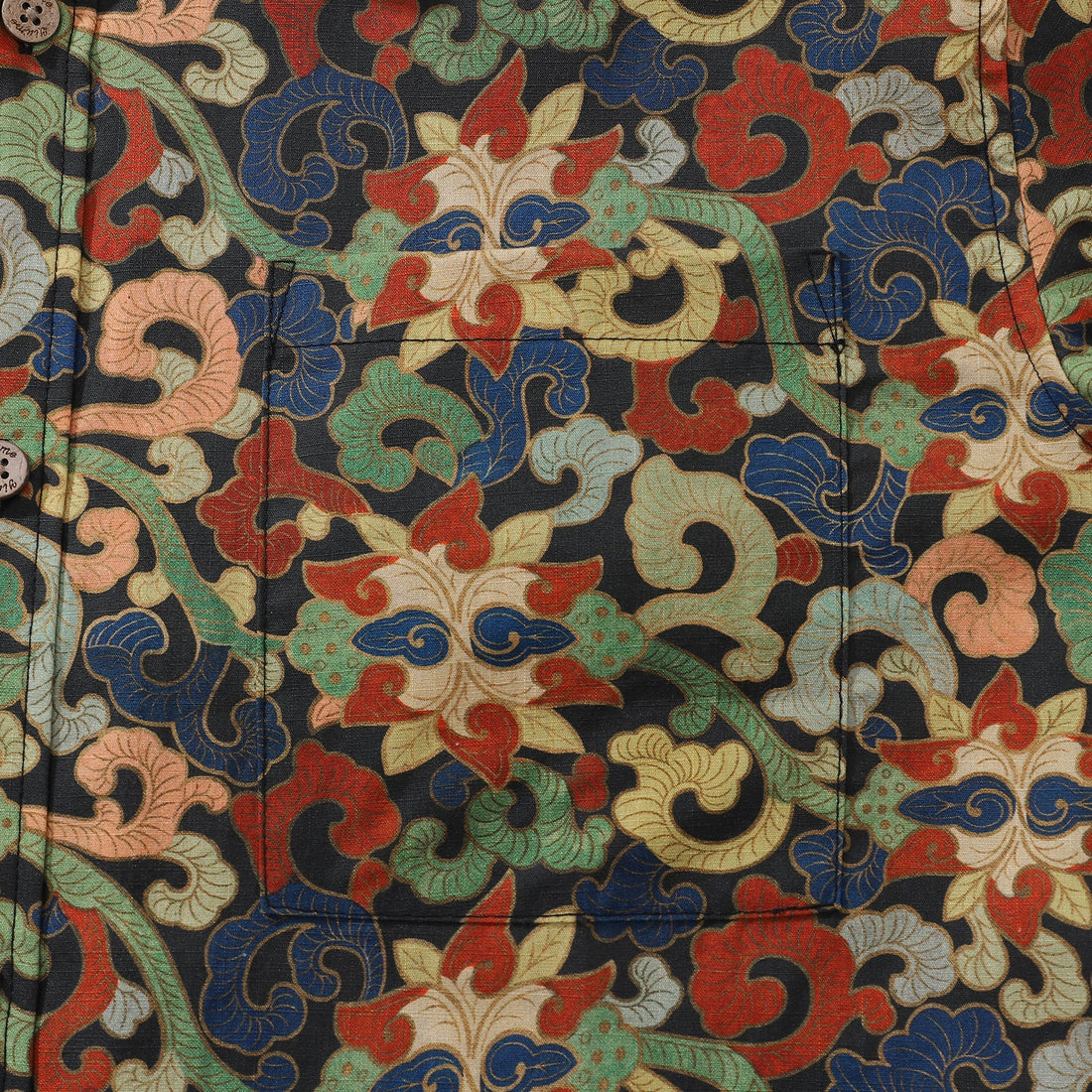 Men's Nightfall Garden Print Cotton Short Sleeve Aloha Shirt