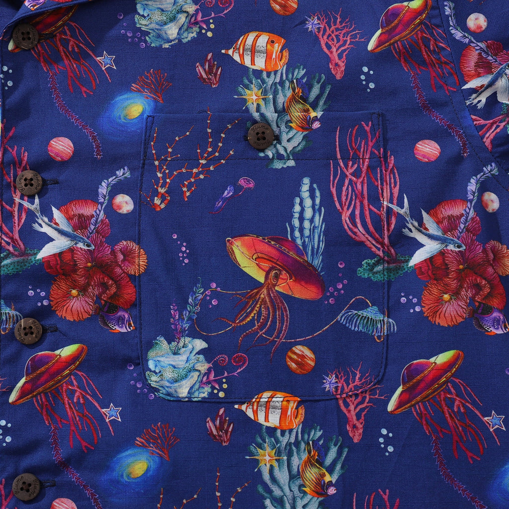 Men's Sea Trek Camp Collar Hawaiian Shirt in Cotton
