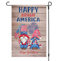 Happy Birthday America Flag 4th Of July Personalized Custom Garden Flag H368