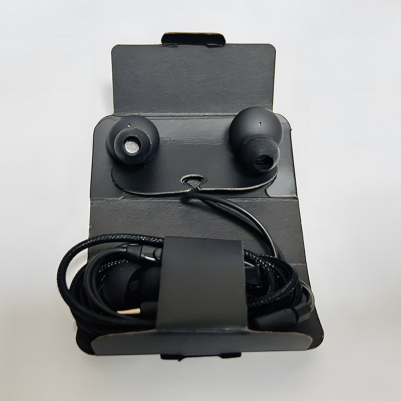 Stereo In-Ear Headphones with Mic & Noise Isolation - Black