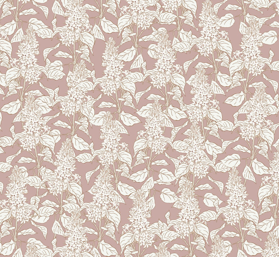 Lilac Floral Peel and Stick Removable Wallpaper for Modern Home