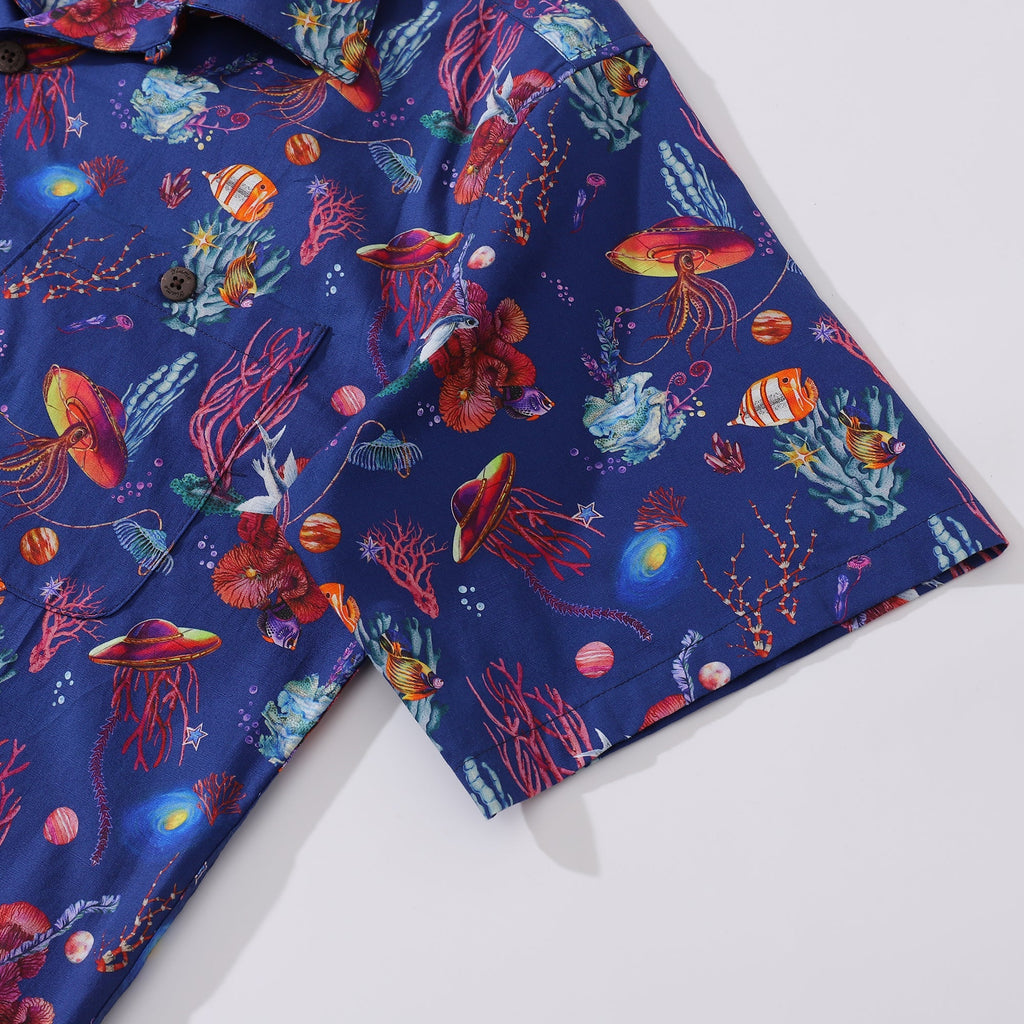 Men's Sea Trek Camp Collar Hawaiian Shirt in Cotton