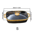 Ceramic Baking Pan and Serving Plate Set for Pizza and Bread