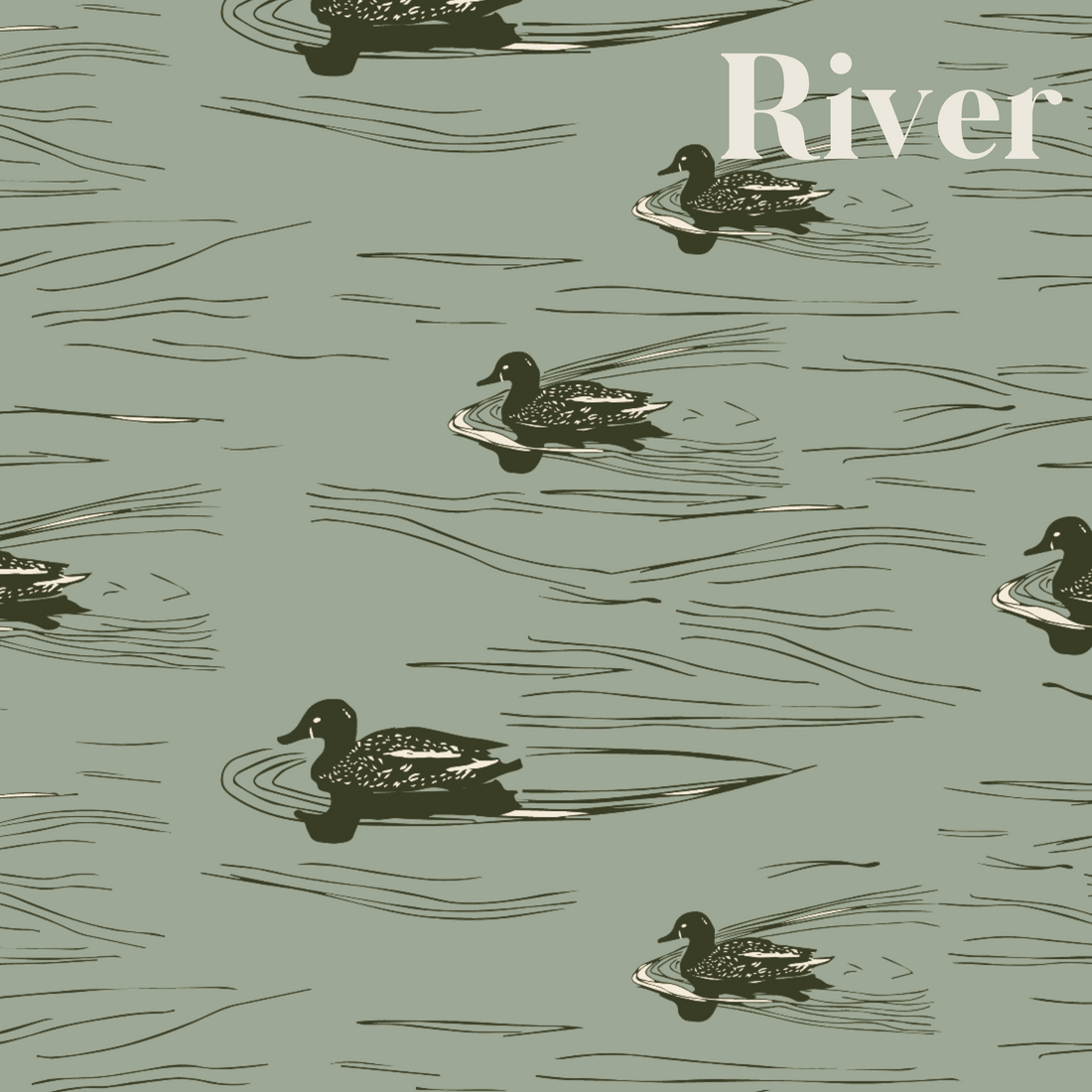 Mallard Wallpaper by Cassandra Zaniboni Removable Peel and Stick