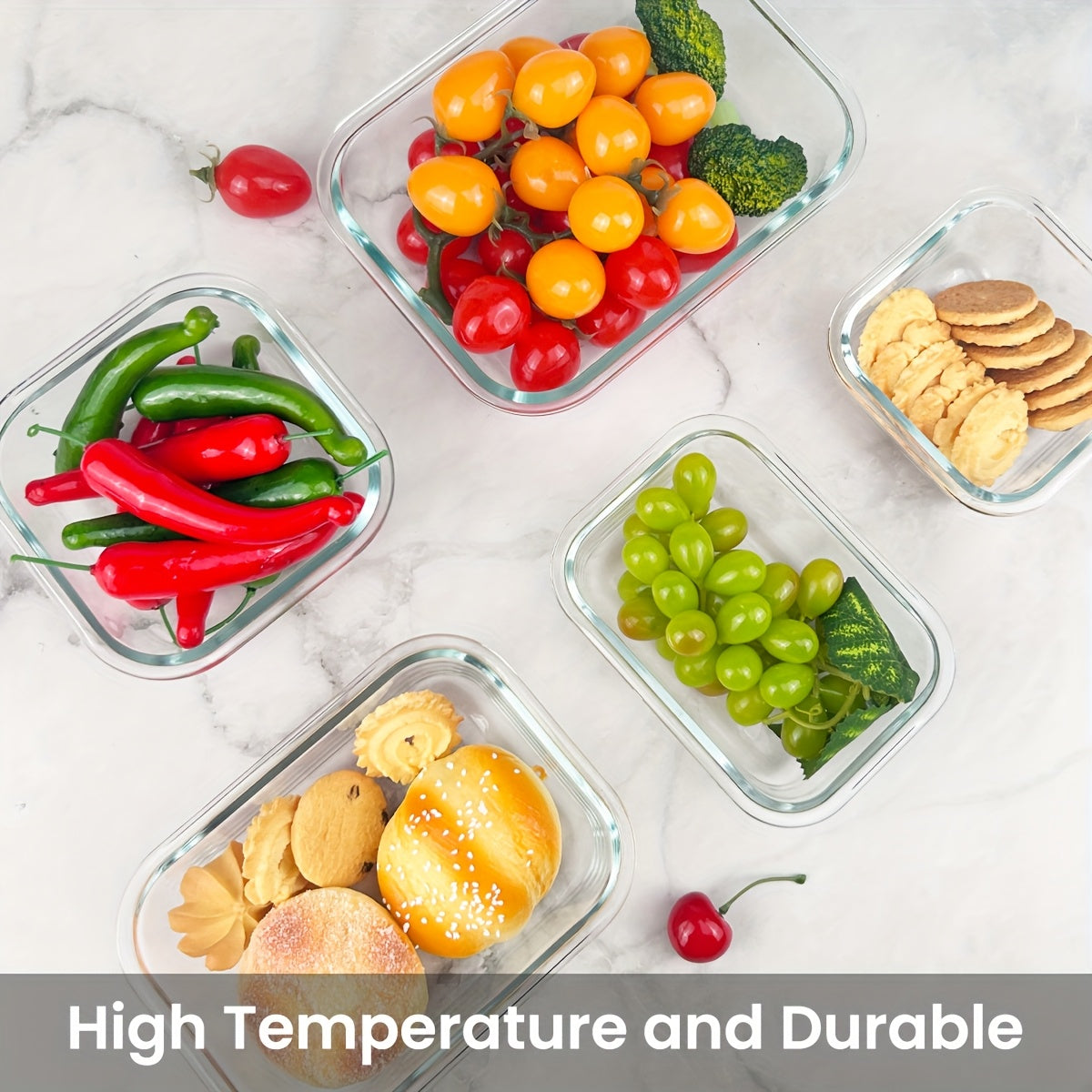 16-Piece Glass Food Storage Set with Airtight Lids for Kitchen